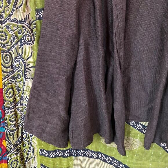 Eileen Fisher Chocolate Linen Blend Cardigan Size Medium - Picture 4 of 13